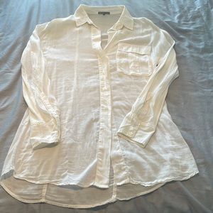 James Perse Cream Button Down Shirt